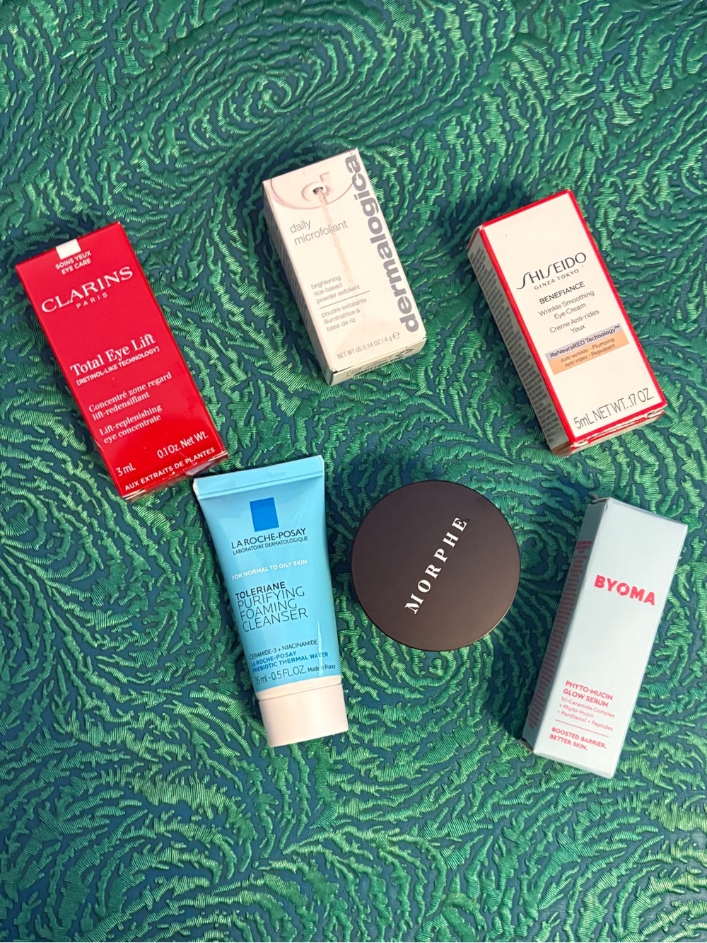 Clarion , Dermalogica , ahiseido, La Roche Posay , Morphe, Byoma Skincare Lot